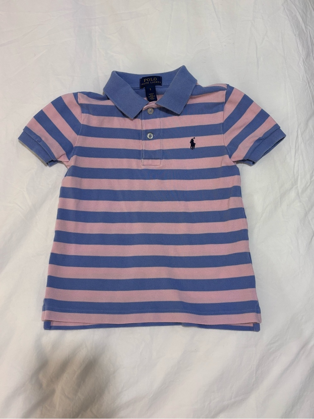 Polo by Ralph Lauren Kids Lavender Blue and Pink Striped Polo